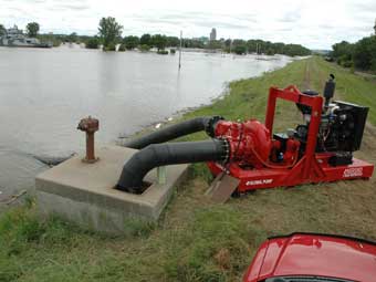 Levee Flood Pumping